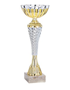 Coupe Économique Métal - 33 cm - Argent / Or - Réf FSP-2046
