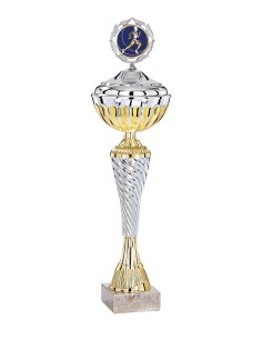 Coupe Économique Métal avec couvercle - 48 cm - Argent / Or - Réf FSP-2047WS14C