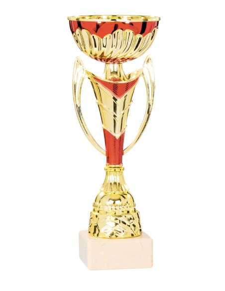 Coupe Économique Métal - 33 cm - Or / Rouge - Réf FSP-2375