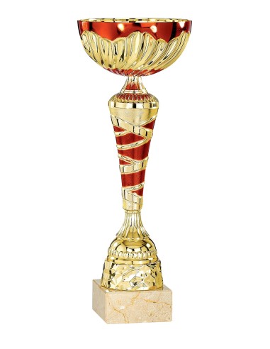 Coupe Économique Métal - 36 cm - Or / Rouge - Réf FSP-2755