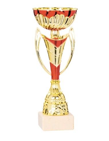 Coupe Économique Métal - 37 cm - Or / Rouge - Réf FSP-2376