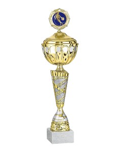 Coupe Économique Métal avec couvercle - 50 cm - Or / Argent Mat - Réf FSP-2655WG16C