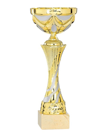 Coupe Économique Métal - 39 cm - Or / Argent Mat - Réf FSP-3085