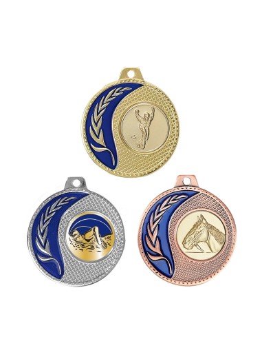 MÉDAILLE PERSONNALISABLE EN Ø50 MM. RÉF : 017 - FINITION OR-ARG-BRZ - RÉF FSP-017