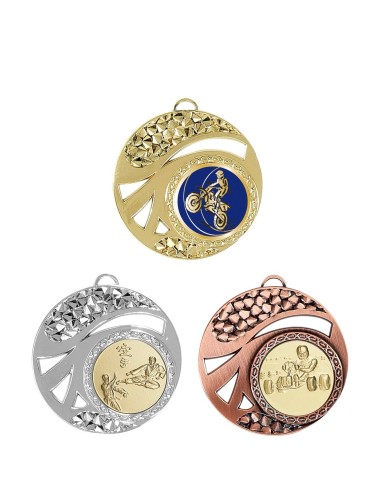 MÉDAILLE PERSONNALISABLE EN Ø50 MM. RÉF : 033 - FINITION OR-ARG-BRZ - RÉF FSP-033