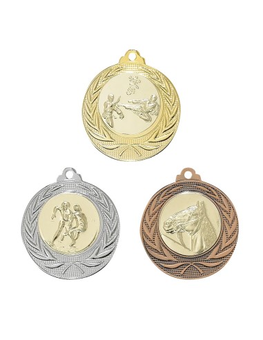 MÉDAILLE PERSONNALISABLE EN Ø40 MM. RÉF : 050 - FINITION OR-ARG-BRZ - RÉF FSP-050