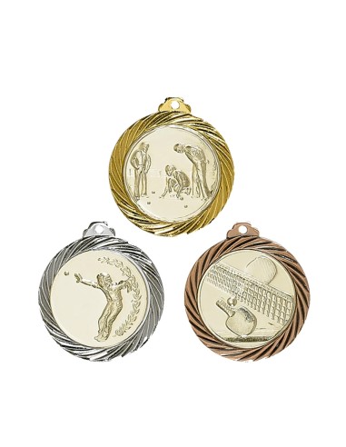 MÉDAILLE PERSONNALISABLE EN Ø32 MM. RÉF : 058 - FINITION OR-ARG-BRZ - RÉF FSP-058