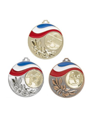 MÉDAILLE PERSONNALISABLE EN Ø50 MM. RÉF : 062 - FINITION OR-ARG-BRZ - RÉF FSP-062