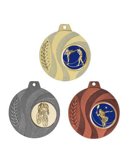 MÉDAILLE PERSONNALISABLE EN Ø50 MM. RÉF : 066 - FINITION OR-ARG-BRZ - RÉF FSP-066