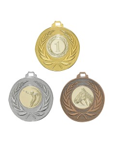 MÉDAILLE PERSONNALISABLE EN Ø50 MM. RÉF : 098 - FINITION OR-ARG-BRZ - RÉF FSP-098