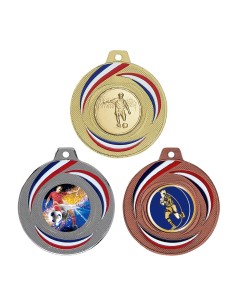 MÉDAILLE PERSONNALISABLE EN Ø50 MM. RÉF : Q-015 - FINITION OR-ARG-BRZ - RÉF FSP-Q-015