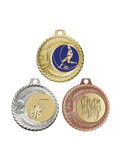MÉDAILLE PERSONNALISABLE EN Ø40 MM. RÉF : Q-022 - FINITION OR-ARG-BRZ - RÉF FSP-Q-022