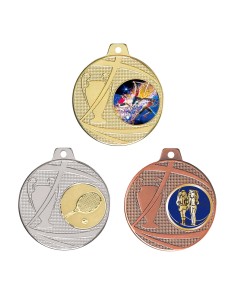 MÉDAILLE PERSONNALISABLE EN Ø50 MM. RÉF : Q-053 - FINITION OR-ARG-BRZ - RÉF FSP-Q-053