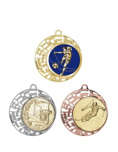 MÉDAILLE PERSONNALISABLE EN Ø70 MM. RÉF : 004 - FINITION OR-ARG-BRZ - RÉF FSP-004