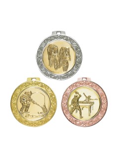 MÉDAILLE PERSONNALISABLE EN Ø70 MM. RÉF : 009 - FINITION OR-ARG-BRZ - RÉF FSP-009