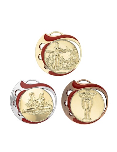 MÉDAILLE PERSONNALISABLE EN Ø70 MM. RÉF : 027 - FINITION OR-ARG-BRZ - RÉF FSP-027