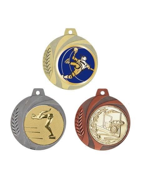MÉDAILLE PERSONNALISABLE EN Ø70 MM. RÉF : 075 - FINITION OR-ARG-BRZ - RÉF FSP-075
