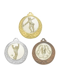 MÉDAILLE PERSONNALISABLE EN Ø70 MM. RÉF : 095 - FINITION OR-ARG-BRZ - RÉF FSP-095