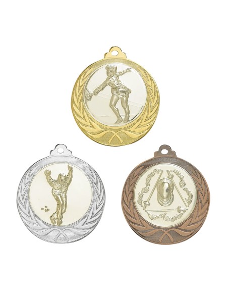 MÉDAILLE PERSONNALISABLE EN Ø70 MM. RÉF : 095 - FINITION OR-ARG-BRZ - RÉF FSP-095
