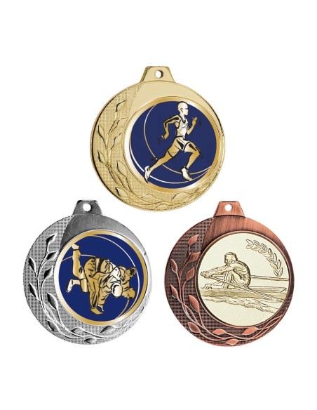 MÉDAILLE PERSONNALISABLE EN Ø70 MM. RÉF : Q-081 - FINITION OR-ARG-BRZ - RÉF FSP-Q-081