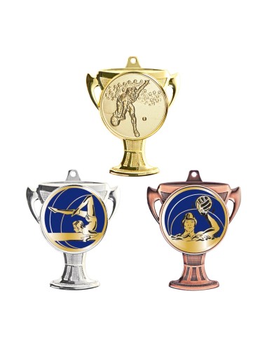 MÉDAILLE PERSONNALISABLE EN Ø70 MM. RÉF : Q-083 - FINITION OR-ARG-BRZ - RÉF FSP-Q-083