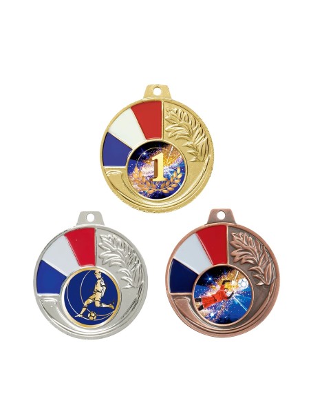 MEDAILLE 50MM DESTOCKAGE Or 3 couleurs