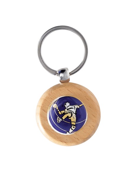 PORTE CLEF BOIS PERSONNALISABLE 40MM PASTILLE 25MM FSP-KB06