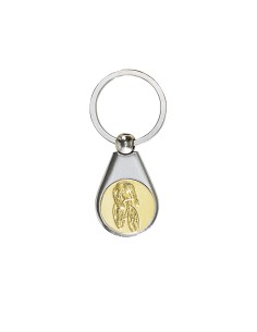PORTE CLEF PERSONNALISABLE ARGENT 35MM PASTILLE 25MM FSP-KC09