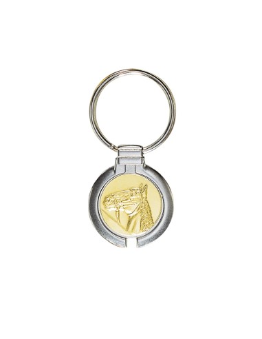 PORTE CLEF PERSONNALISABLE ARGENT 40MM PASTILLE 25MM FSP-KC14