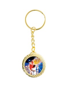 PORTE CLEF PERSONNALISABLE OR 32MM PASTILLE 25MM FSP-KC16