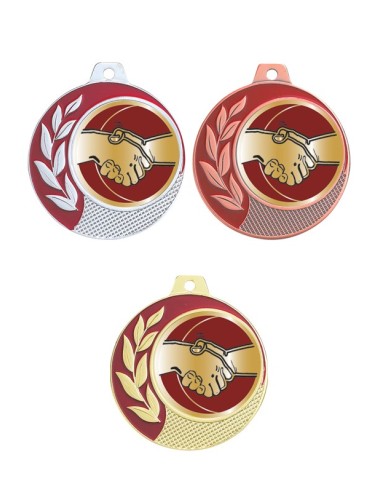 MEDAILLE 70MM 027D AMITIE Or 3 couleurs
