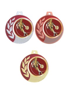 MEDAILLE 70MM 027D BASKET Or 3 couleurs