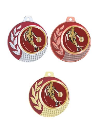 MEDAILLE 70MM 027D BASKET Or 3 couleurs
