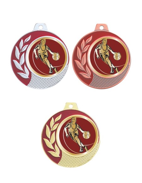 MEDAILLE 70MM 027D BASKET Or 3 couleurs