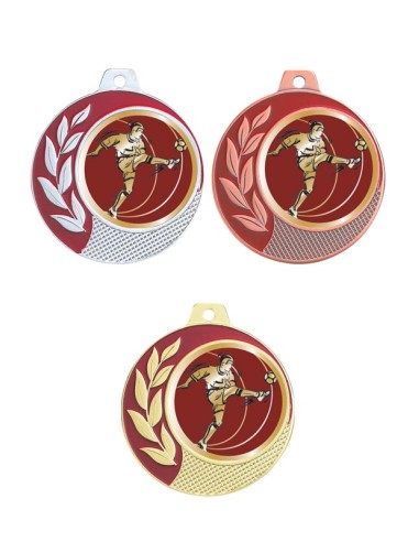 MEDAILLE 70MM 027D FOOTBALL Or 3 couleurs FSP-CZ11