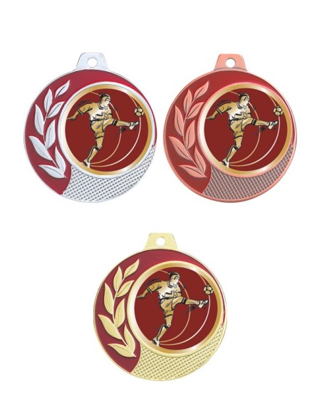 MEDAILLE 70MM 027D FOOTBALL Or 3 couleurs FSP-CZ11