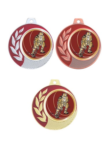 MEDAILLE 70MM 027D HOCKEY Or 3 couleurs