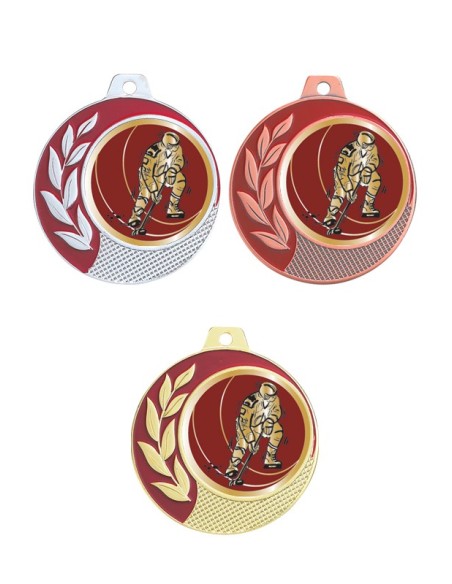 MEDAILLE 70MM 027D HOCKEY Or 3 couleurs