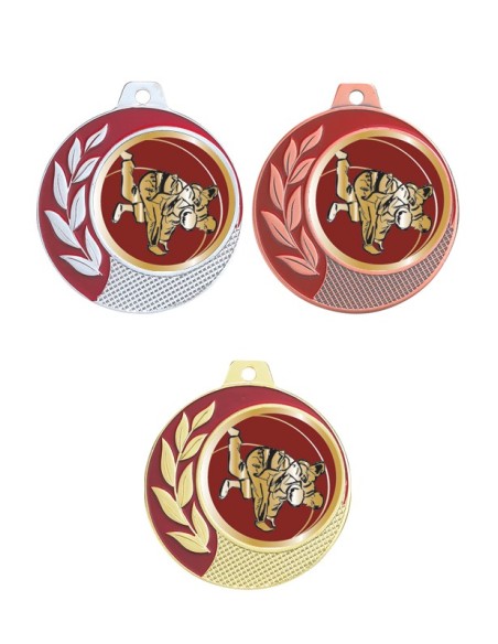 MEDAILLE 70MM 027D JUDO Or 3 couleurs
