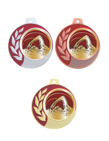 MEDAILLE 70MM 027D NATATION H Or 3 couleurs