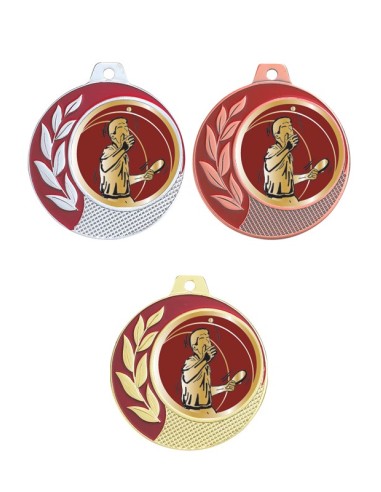 MEDAILLE 70MM 027D TENNIS DE TABLE Or 3 couleurs