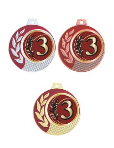 MEDAILLE 70MM 027D N°3 Or 3 couleurs