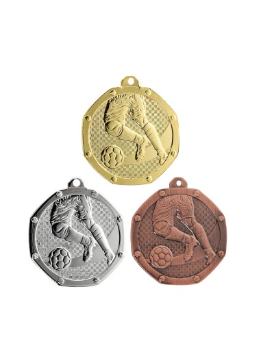 MEDAILLE 50MM FOOT Or 3 couleurs FSP-DB09