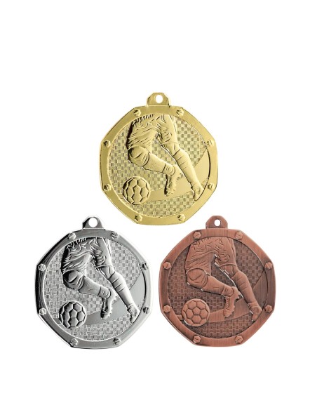 MEDAILLE 50MM FOOT Or 3 couleurs FSP-DB09