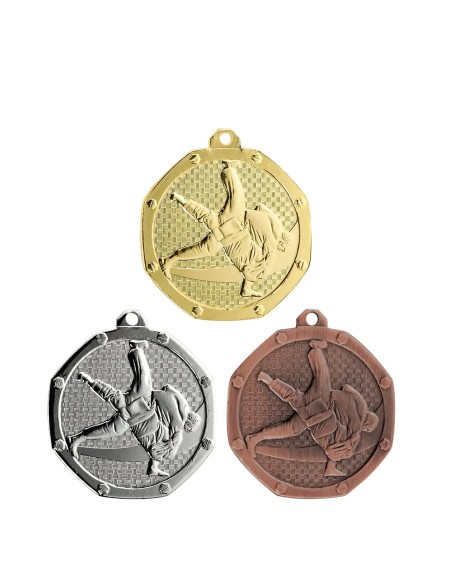 MEDAILLE 50MM JUDO Or 3 couleurs FSP-DB12