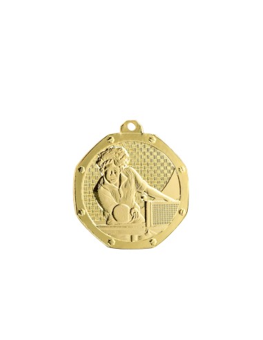 MEDAILLE 50MM TENNIS DE TABLE OR