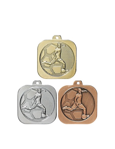 MEDAILLE 40MM FOOT Or 3 couleurs FSP-DK08