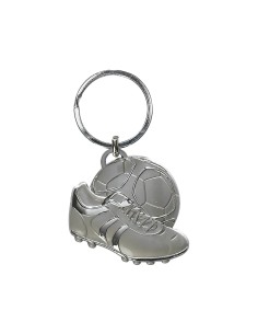 PORTE CLEF FOOTBALL ARGENT 40MM FSP-7018