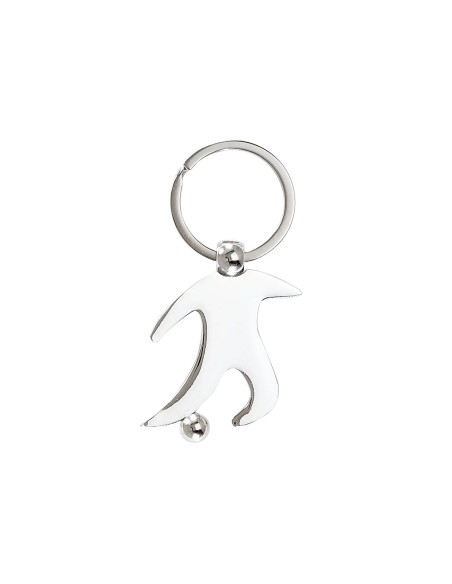 PORTE CLEF FOOTBALL ARGENT 45MM FSP-KC02