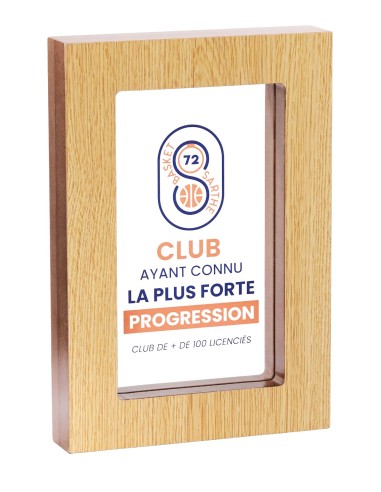 Trophée Bois et Acrylique Personnalisé - Réf FSP-150-11